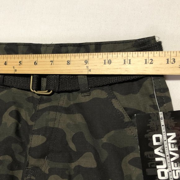 NWT Quad Seven Kids Size 10 Camouflage Belted Cargo Style Pants - Picture 4 of 7